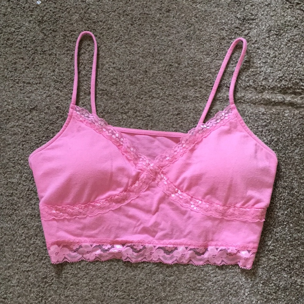 Pink lace top